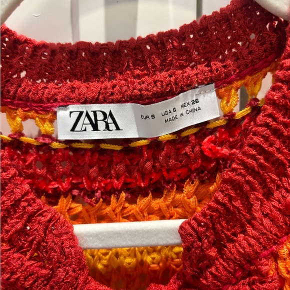 Zara knit, front tie sweater vest worn once - Picture 3 of 3